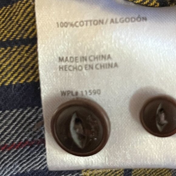 Weatherproof Vintage Shirt Adult Extra Large Yellow Plaid Western Casual Mens‎ - Picture 6 of 7